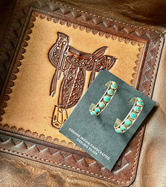 Authentic Turquoise Hoops