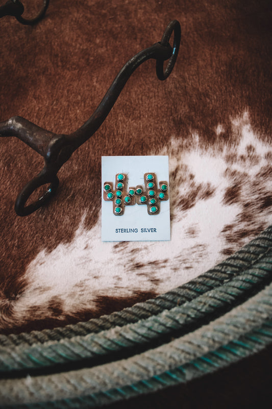 Kingman Cactus Studs