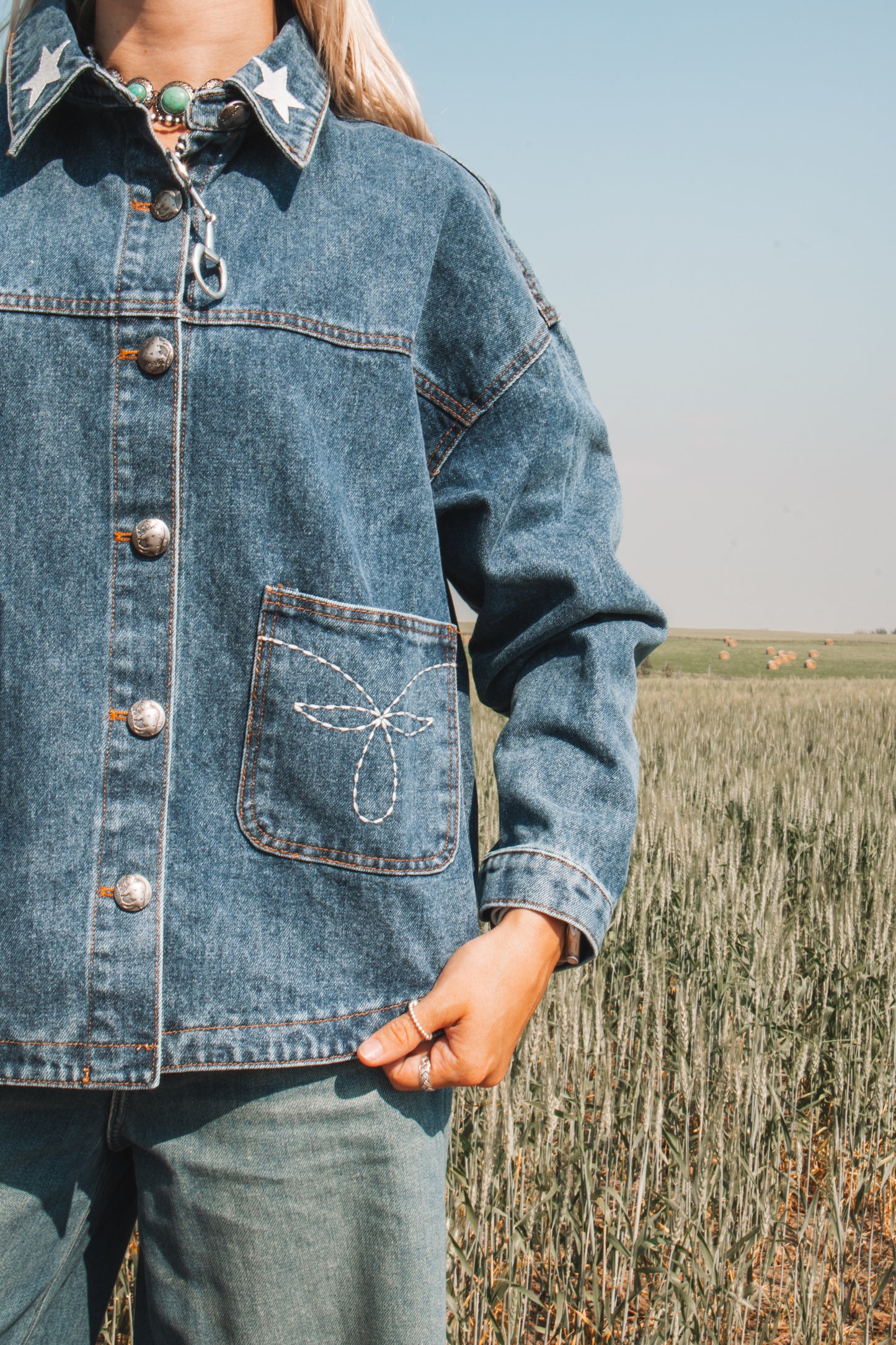 Saddle Up Cowgirl Denim Jacket