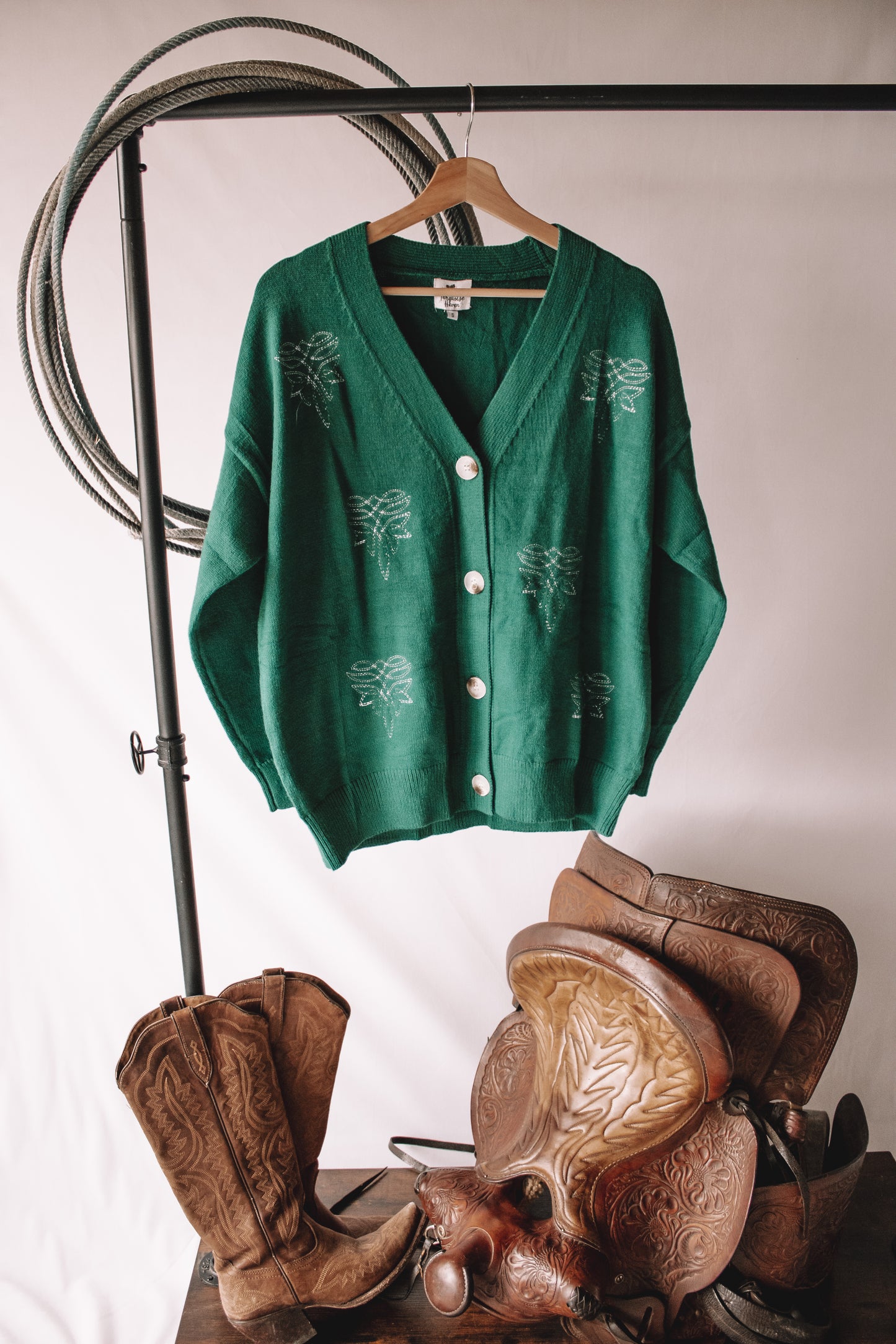 Boot Stitch Button Cardigan