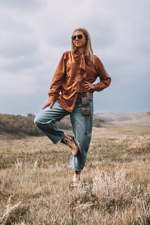 Leather Outlaw Top