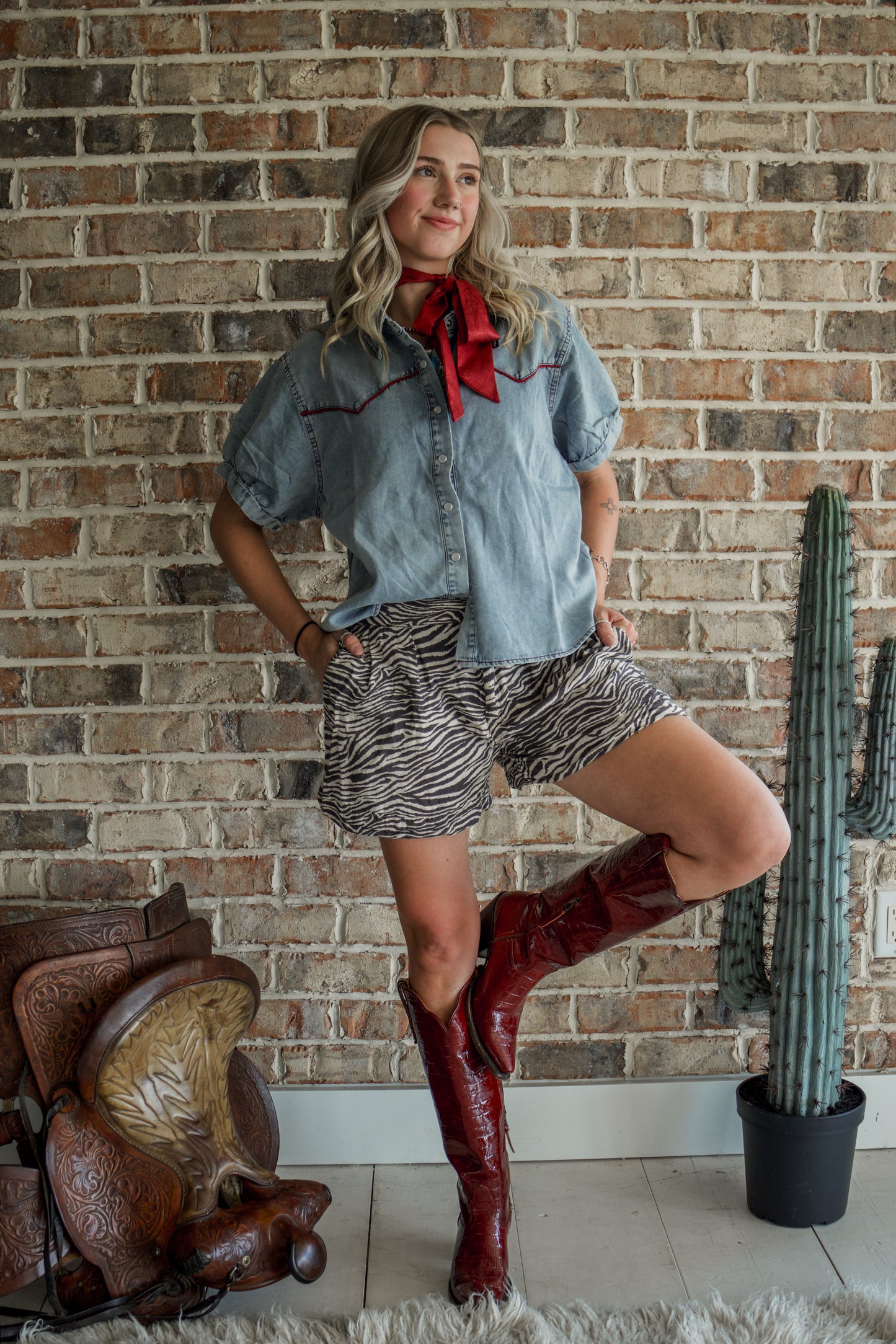 Durango Denim Top