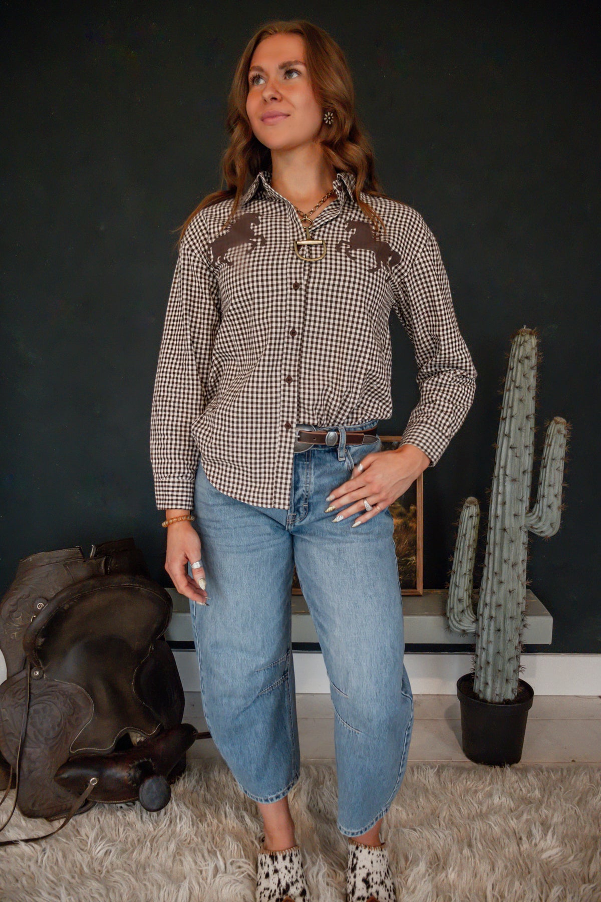 Bronc Check Button Up