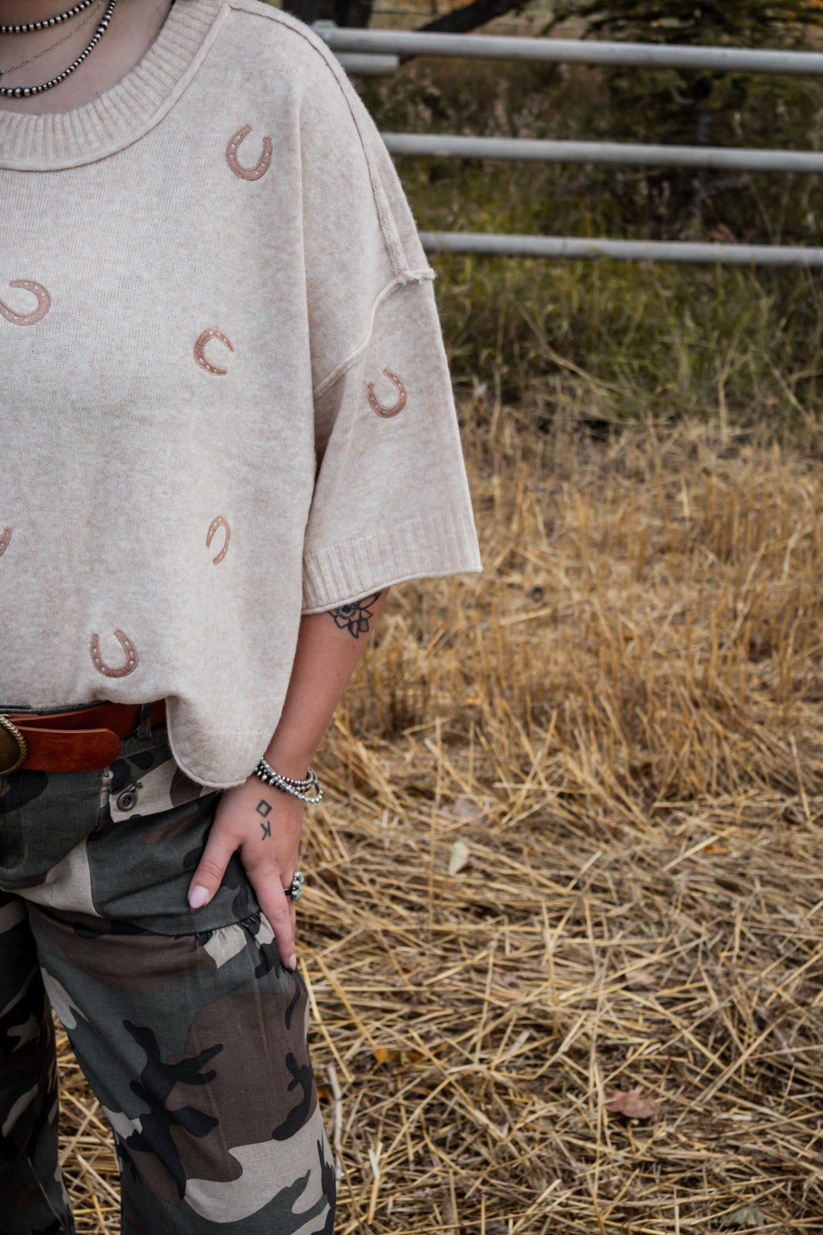 The Horse Shoe Honey Sweater