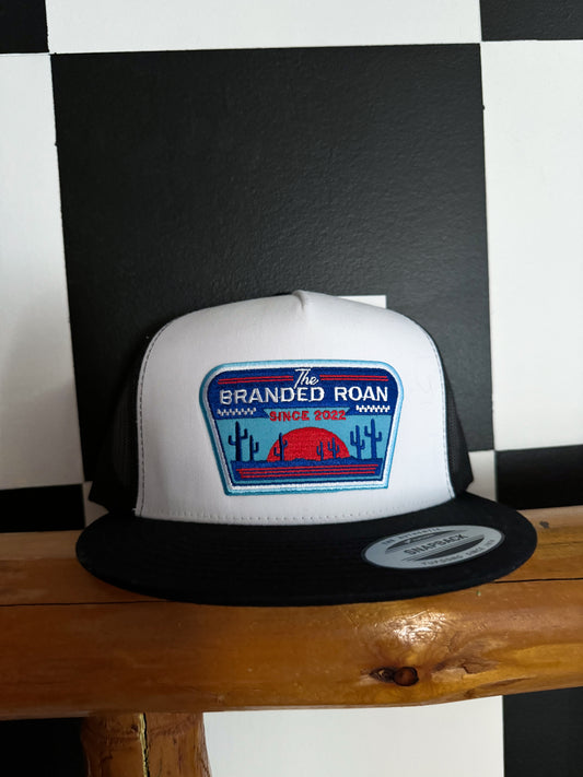 The Branded Roan - Blue & Turquoise Retro 2 Tone Patch Cap
