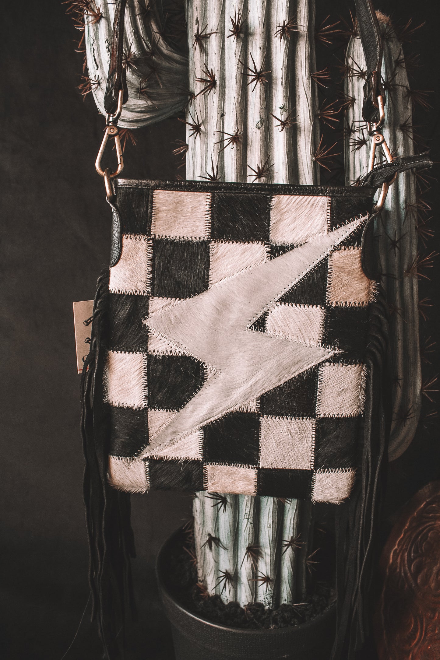Checkered Bolt Bag