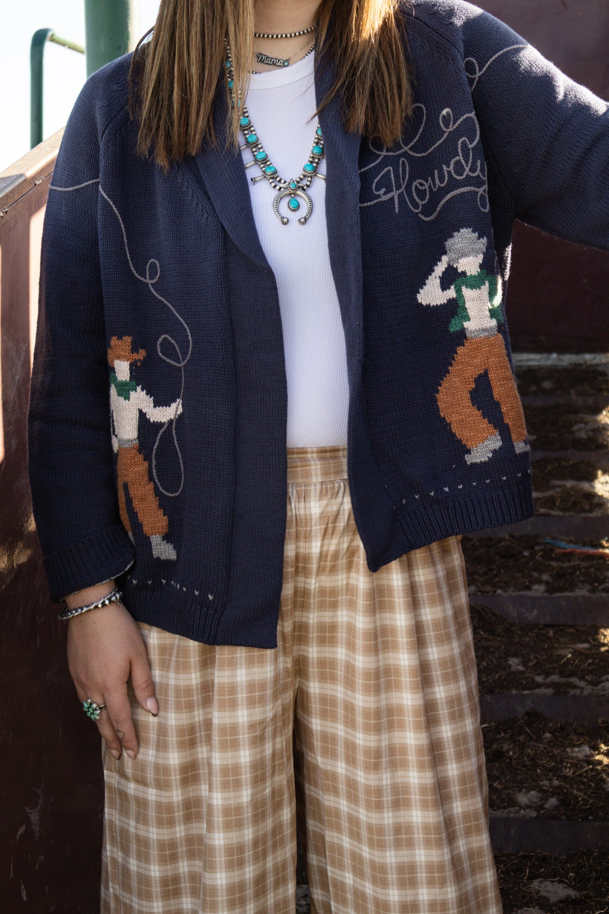The Howdy Knit Cardigan - Navy