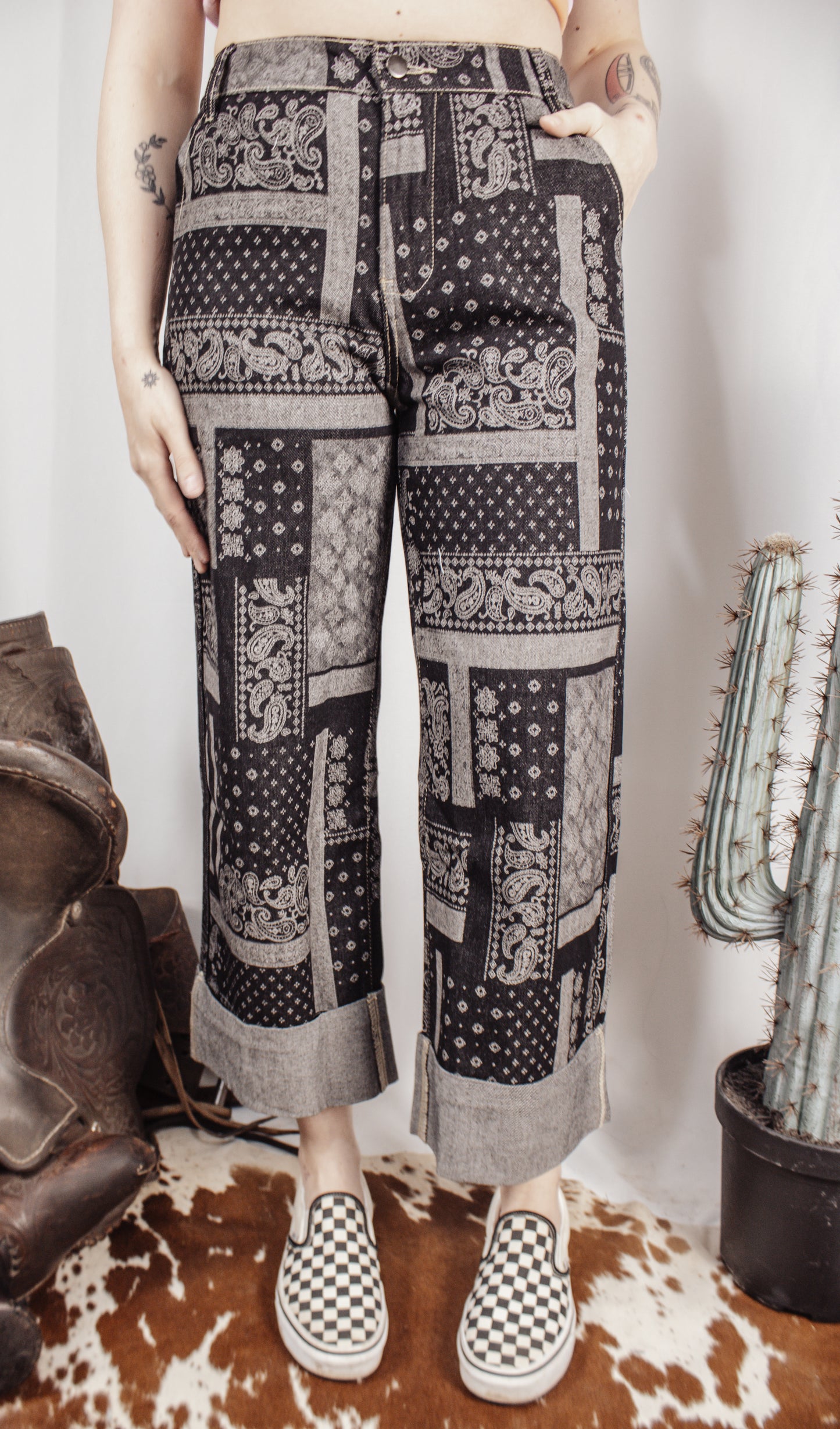 Paisley Cuff Jeans