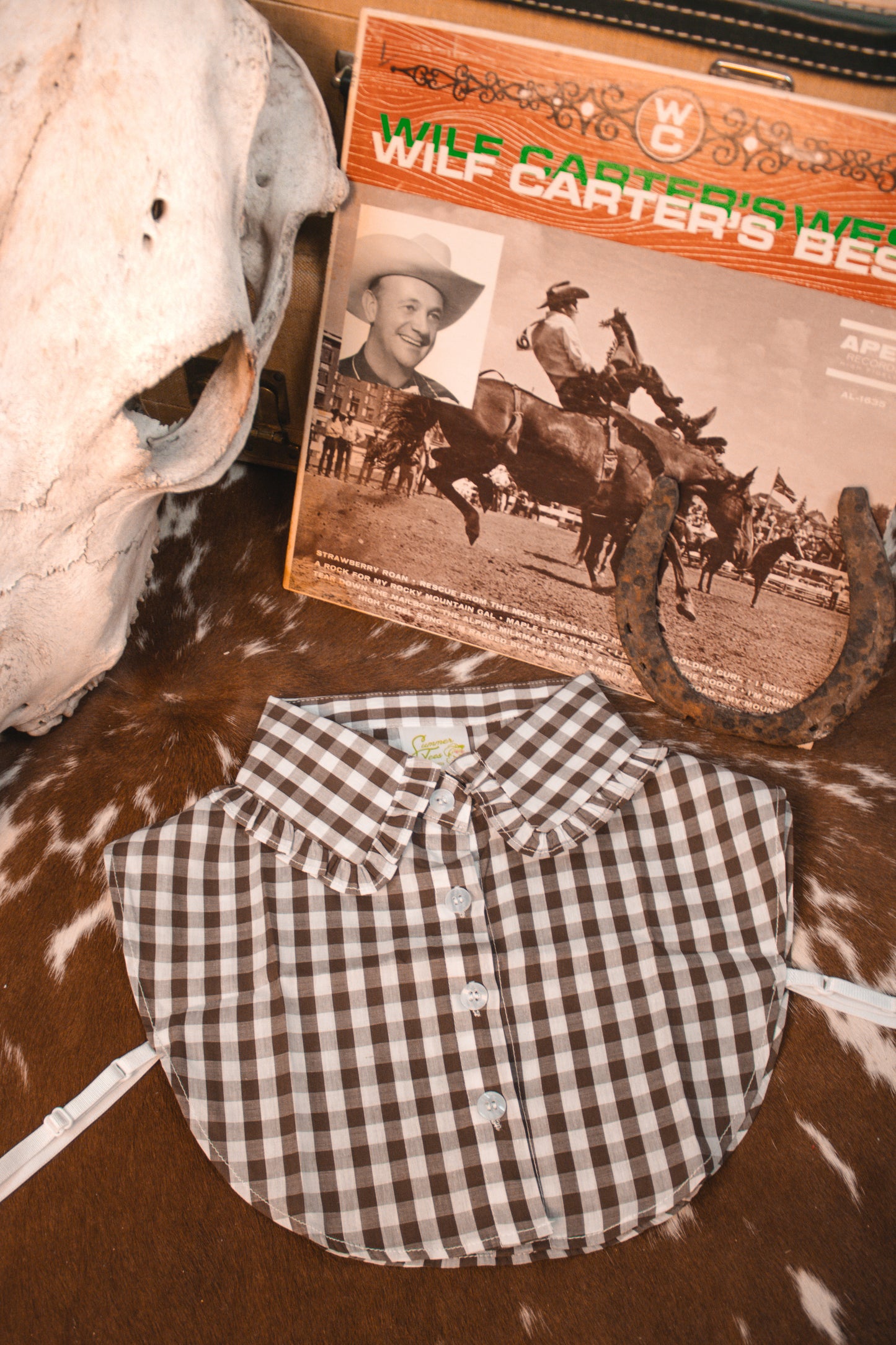 Brown Gingham Collar