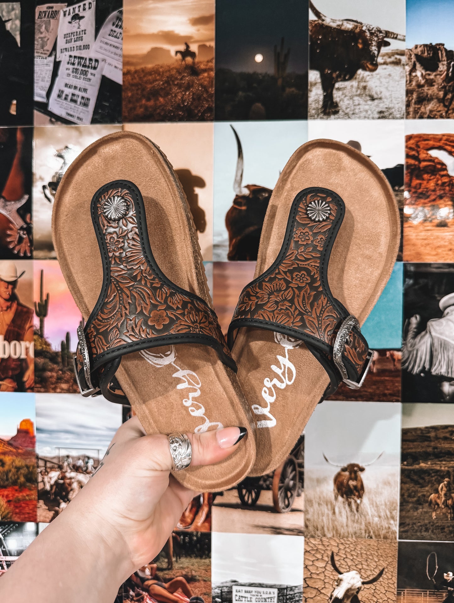 Brown & Black Texas Sandals