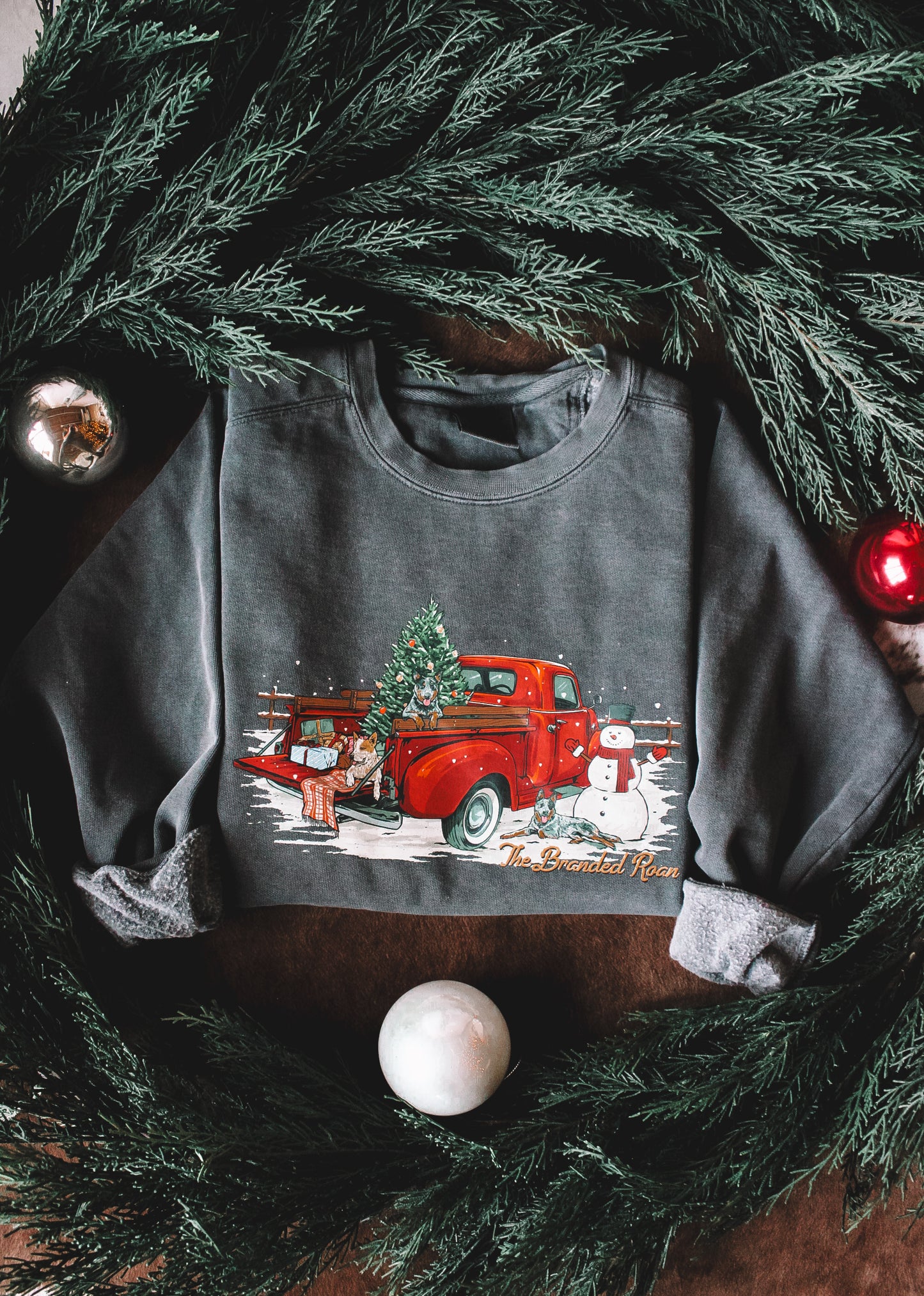 Truckin Through The Snow Christmas Crewneck