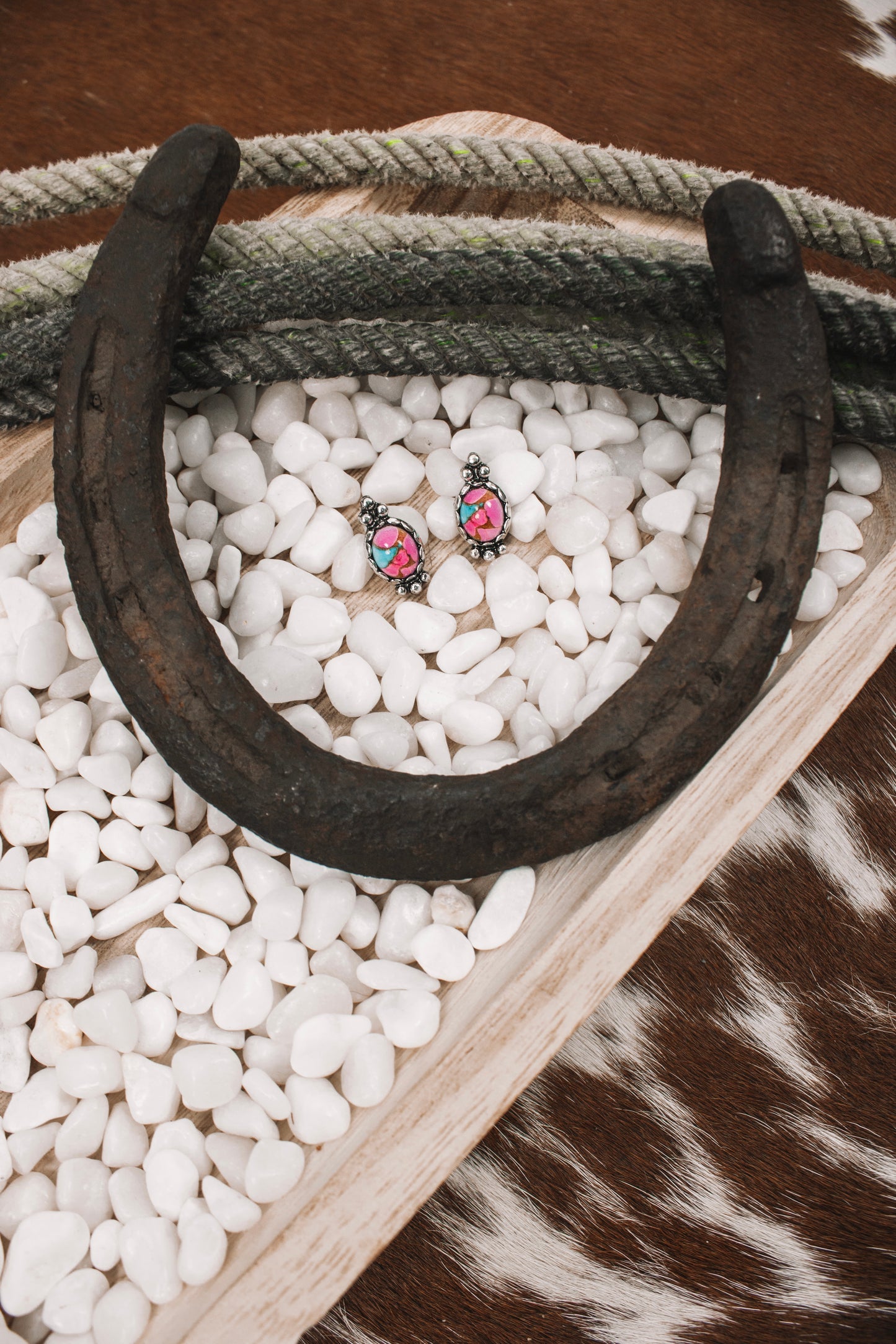 The Pink & Turquoise Stetson Earrings