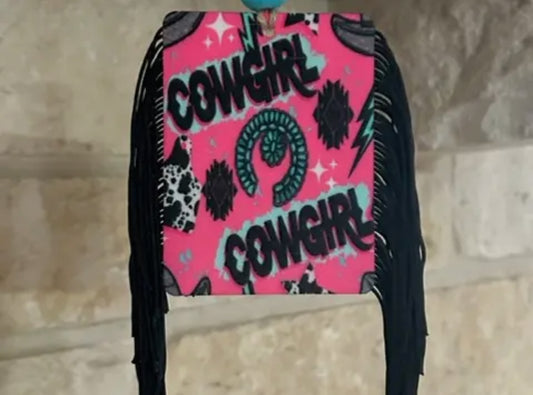 The Branded Roan - Pink Cowgirl Felt Freshie