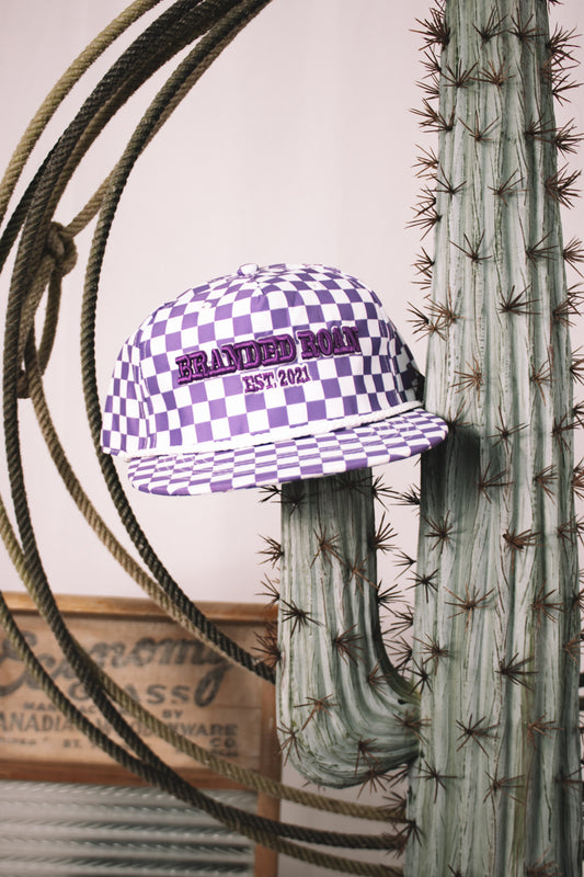 TBR Purple Check Ballcap