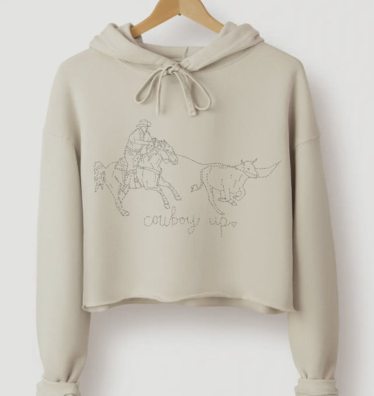 Cowboy Up Cropped Hoodie