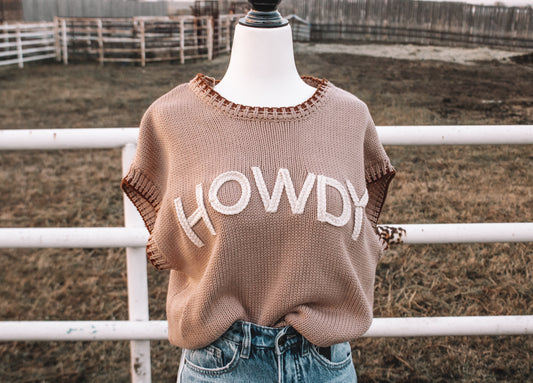 Howdy Contrast Stitch Vest