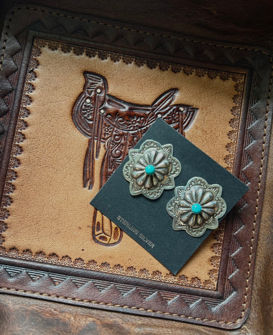 Authentic Turquoise & Blossom Earrings