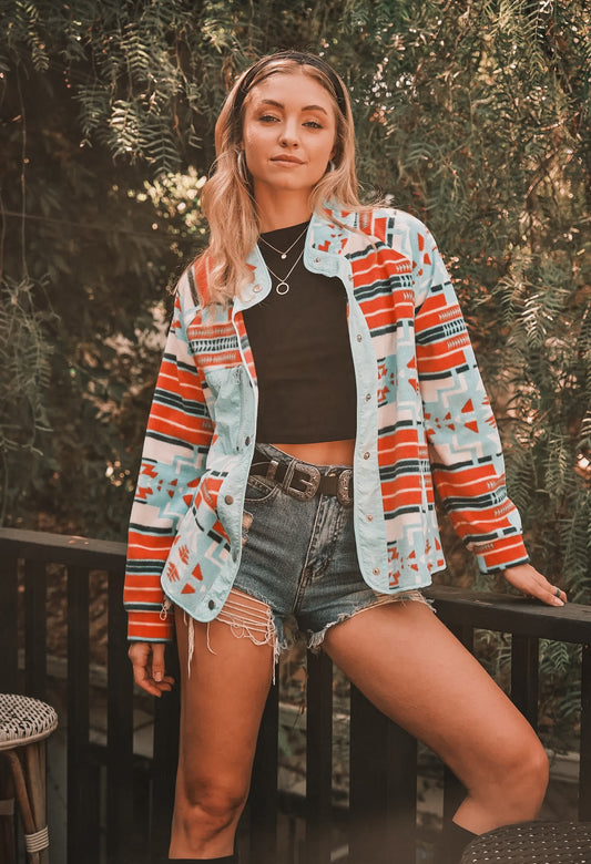 Blue B - Aztec Fleece Jacket