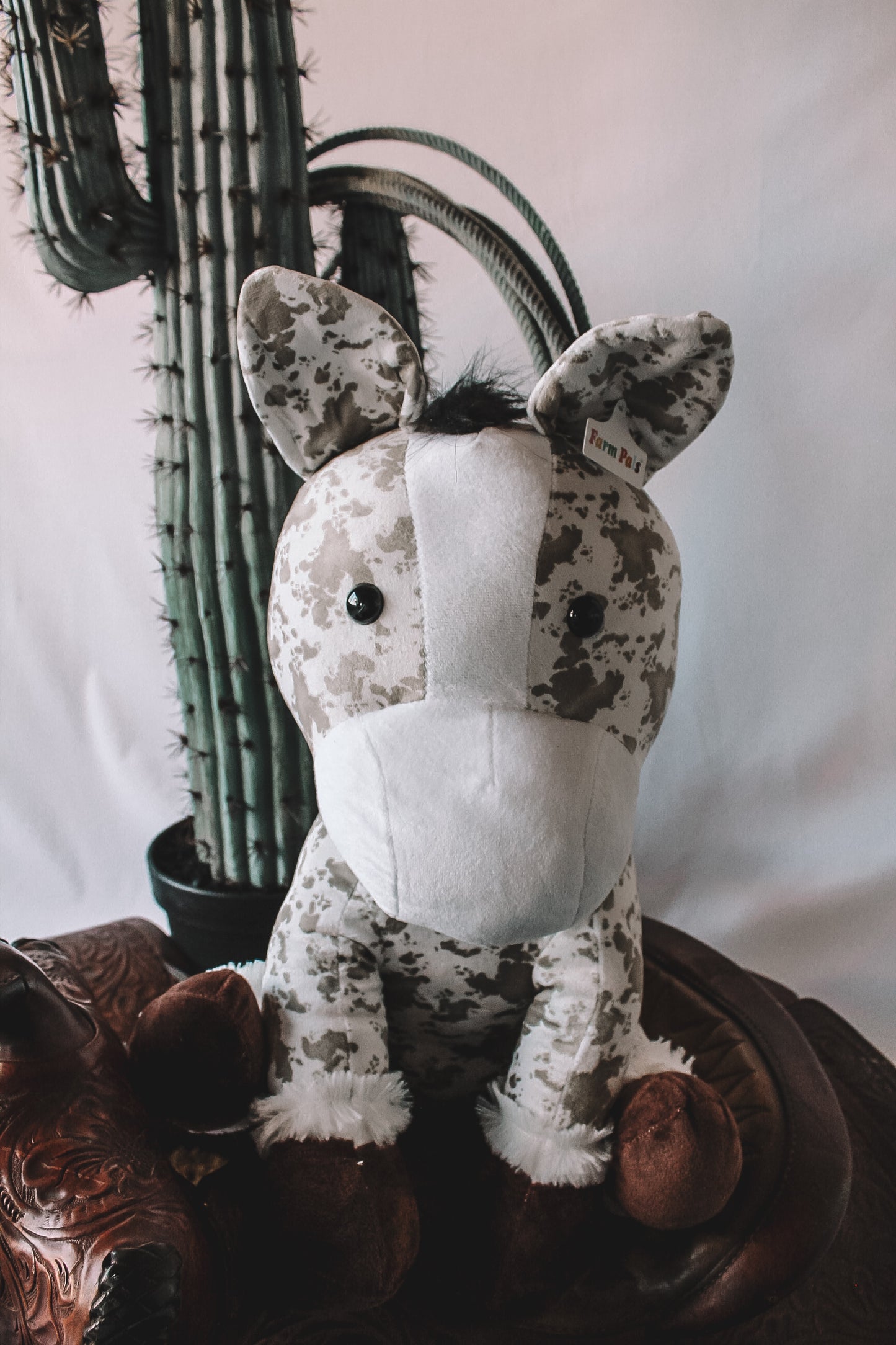 Tan Cow Print Farm Pal