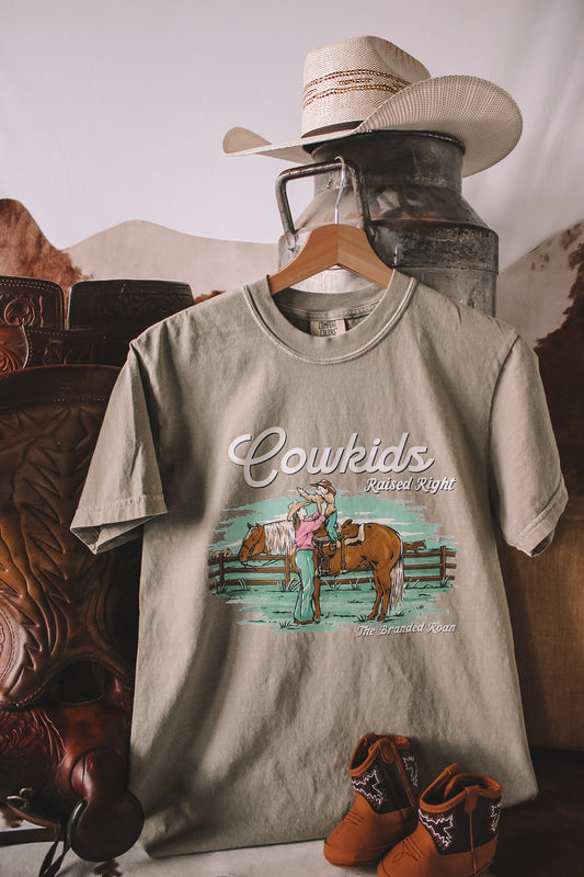 Cowkids Raised Right Tee