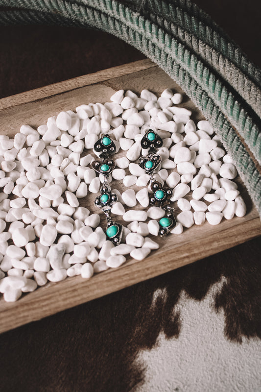 Faux Multi Stone Turquoise Earrings