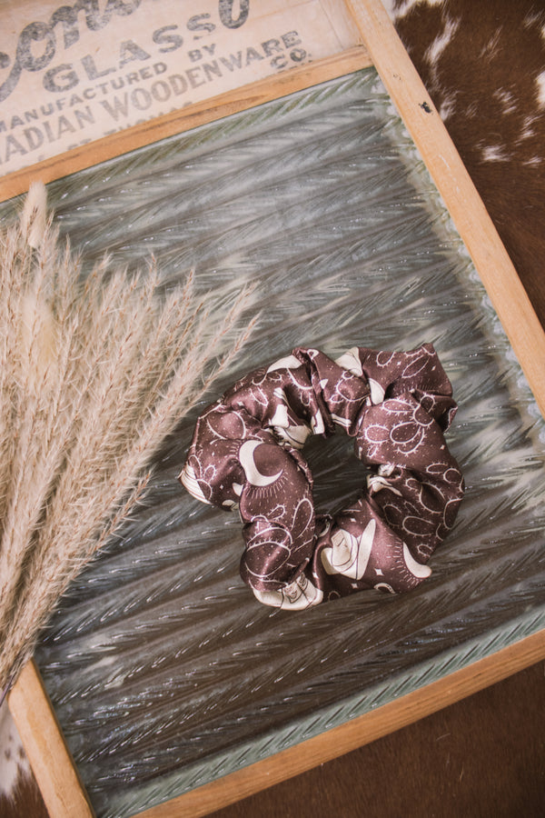 Cowboys and Cacti Satin Scrunchie