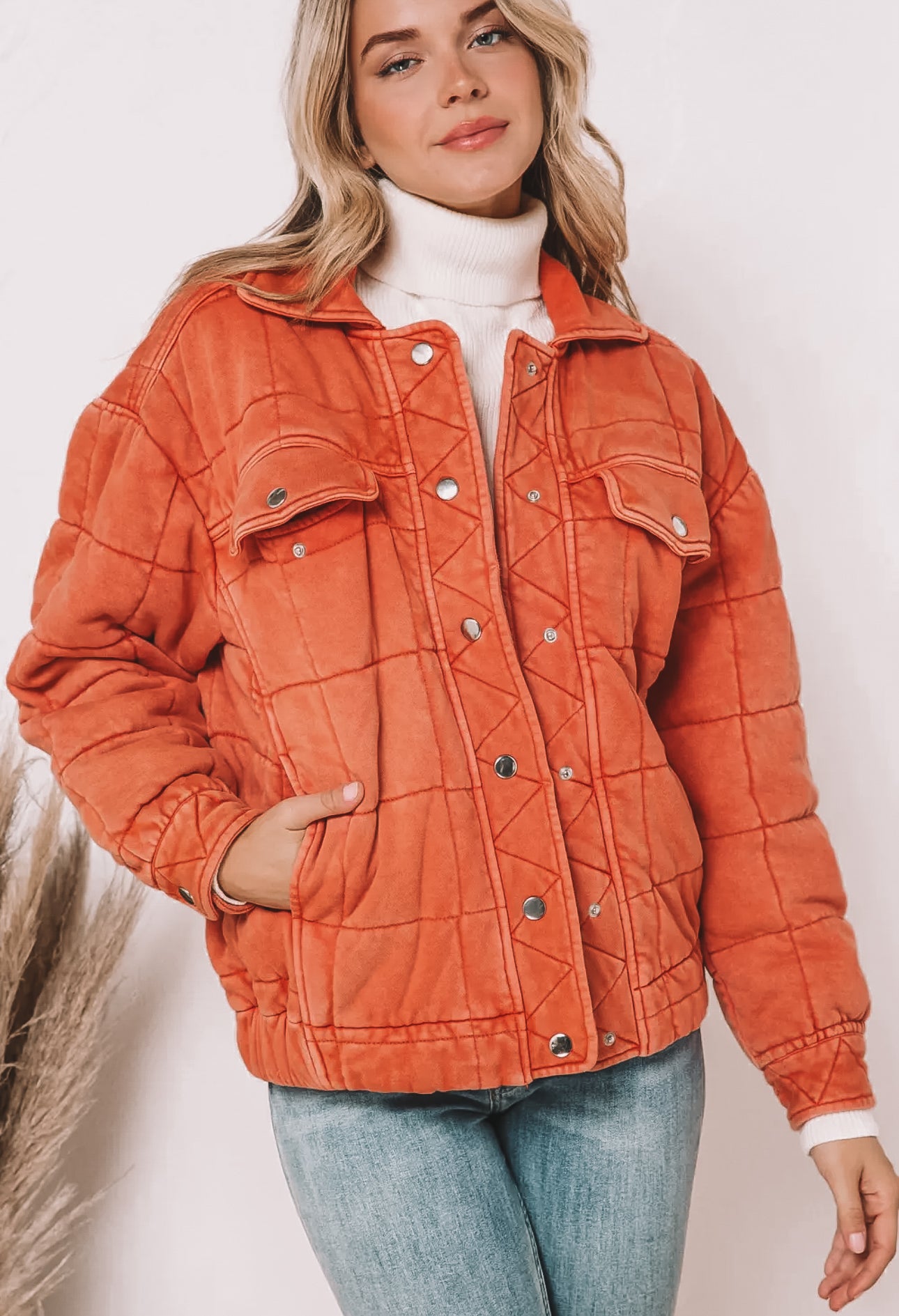 Blue B - Rust Quilted Jacket