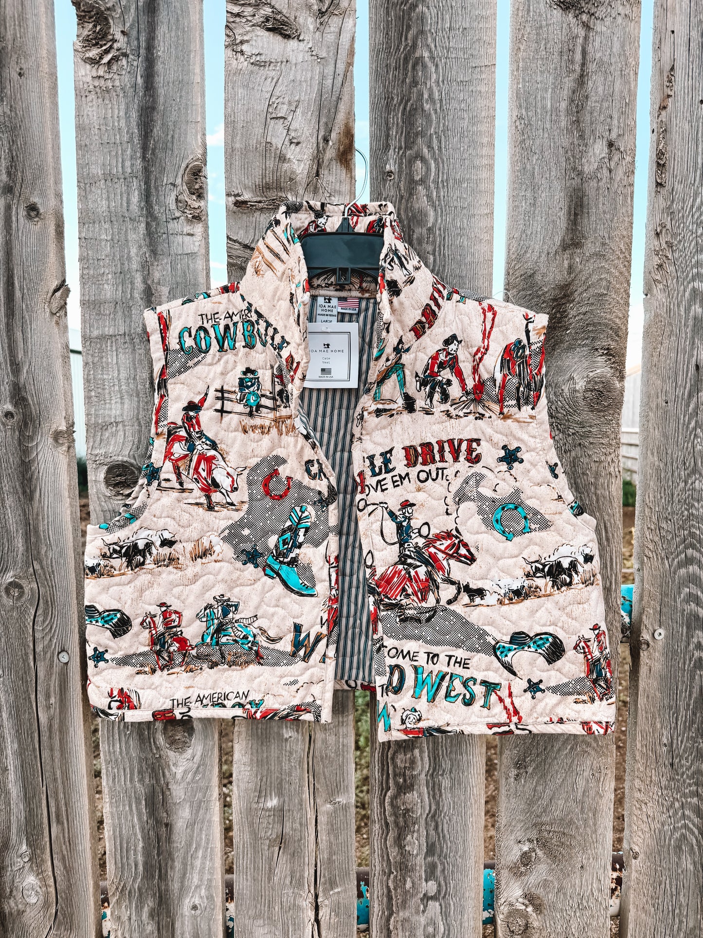 Ida Mae Cattle Drive Linen Vest