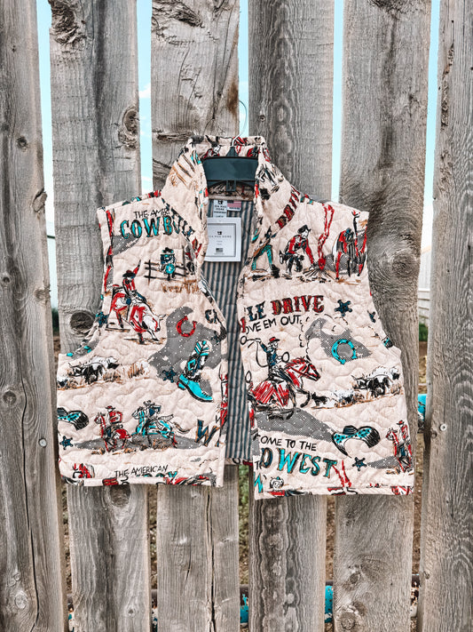 Ida Mae Cattle Drive Linen Vest