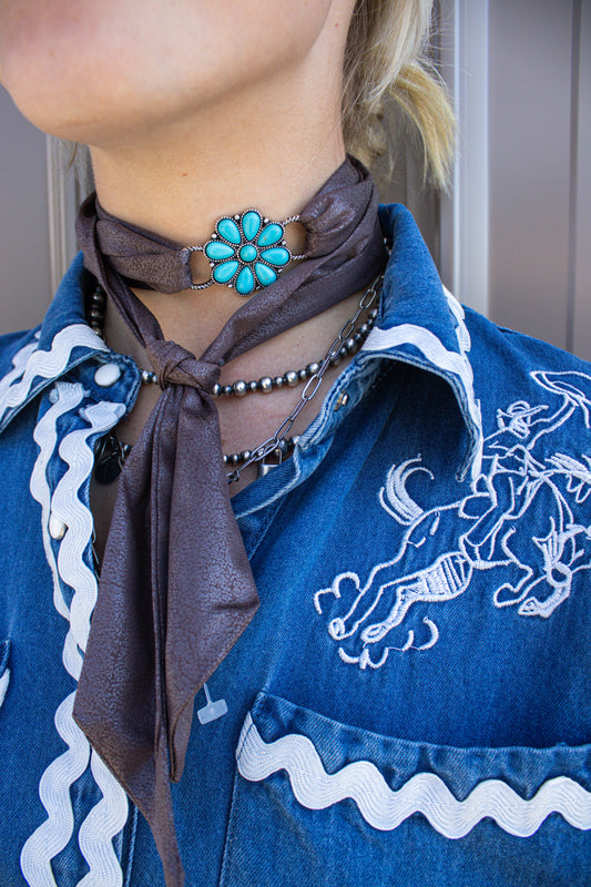 Turquoise Twilly Tie
