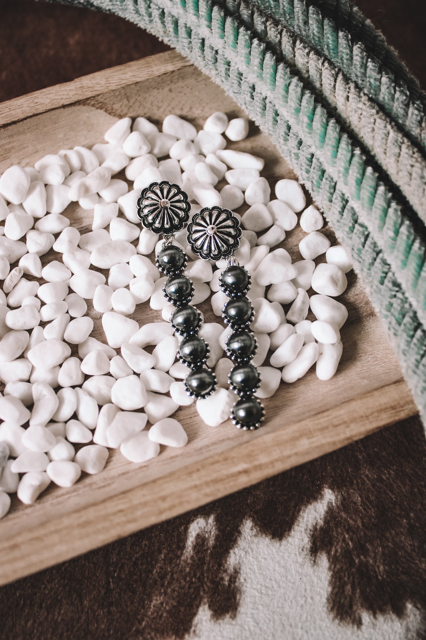 Faux Silver Pearl Earrings