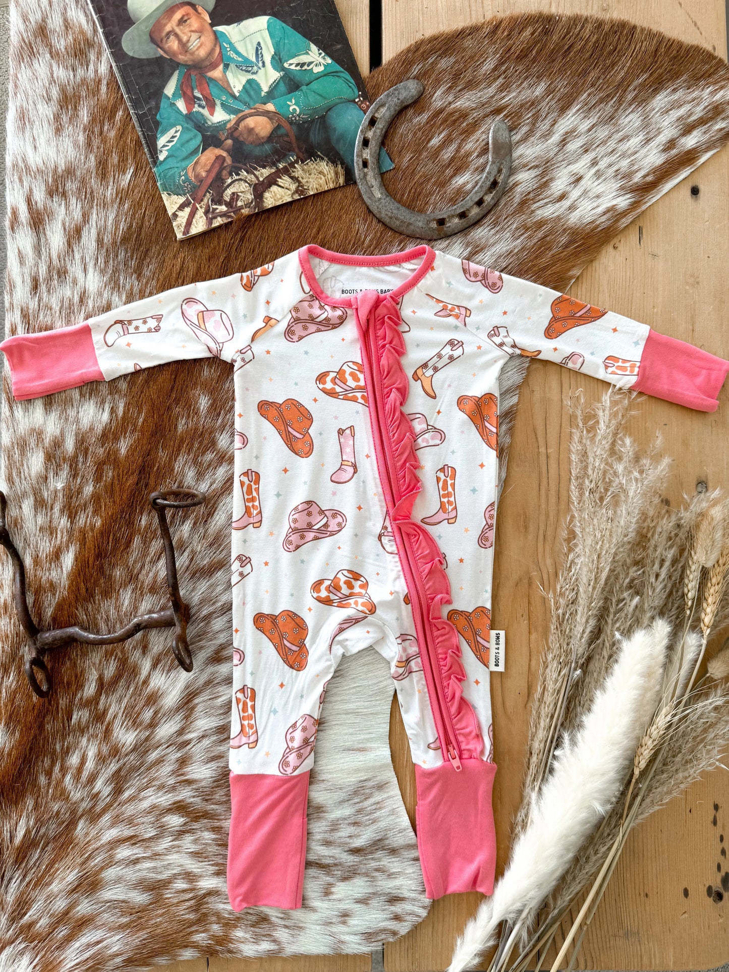 Disco Cowgirl Baby Girl Onsie