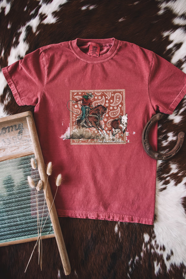 Red Paisley Breakaway Tee
