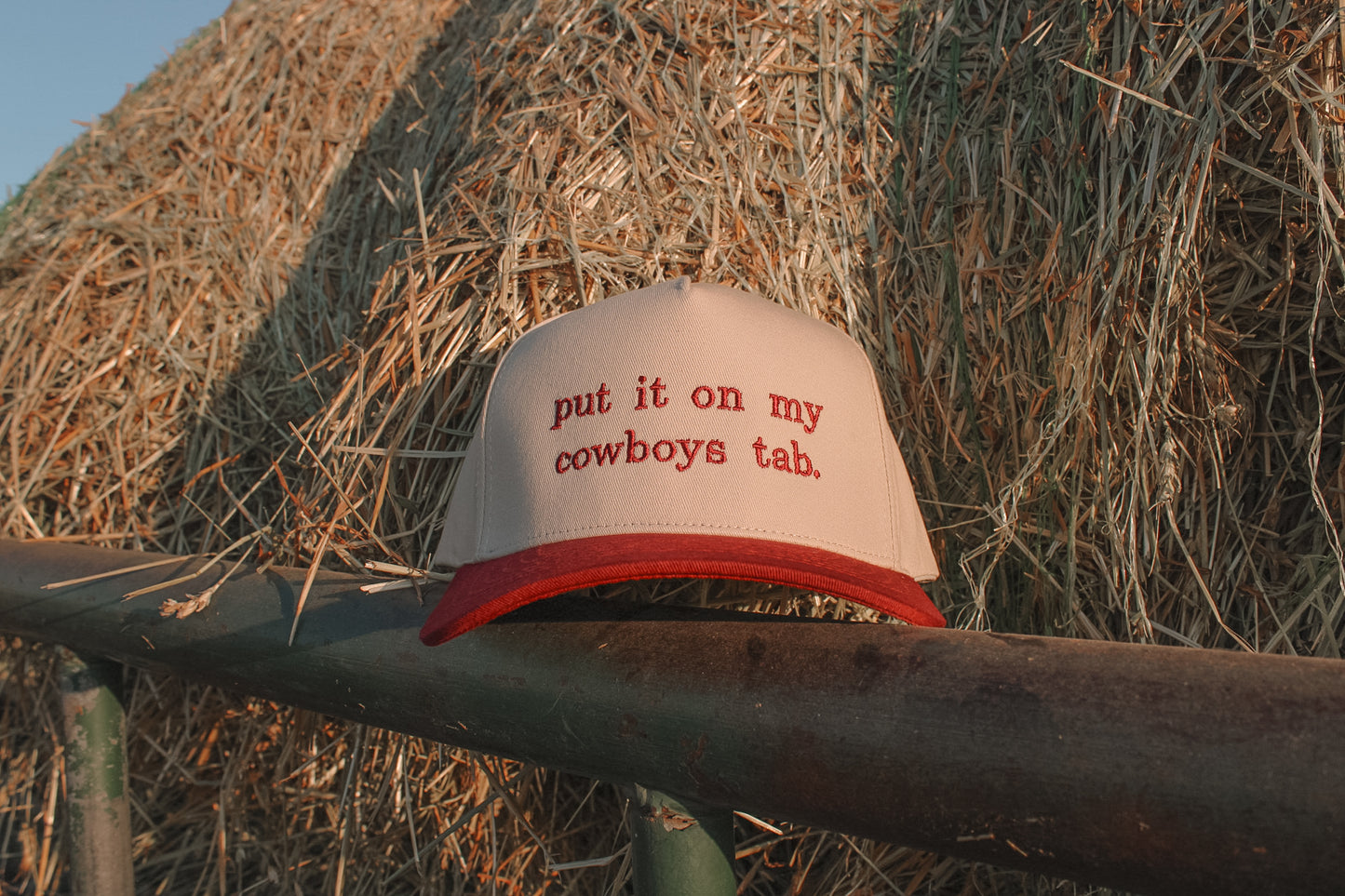 Put It On My Cowboys Tab Maroon Cap