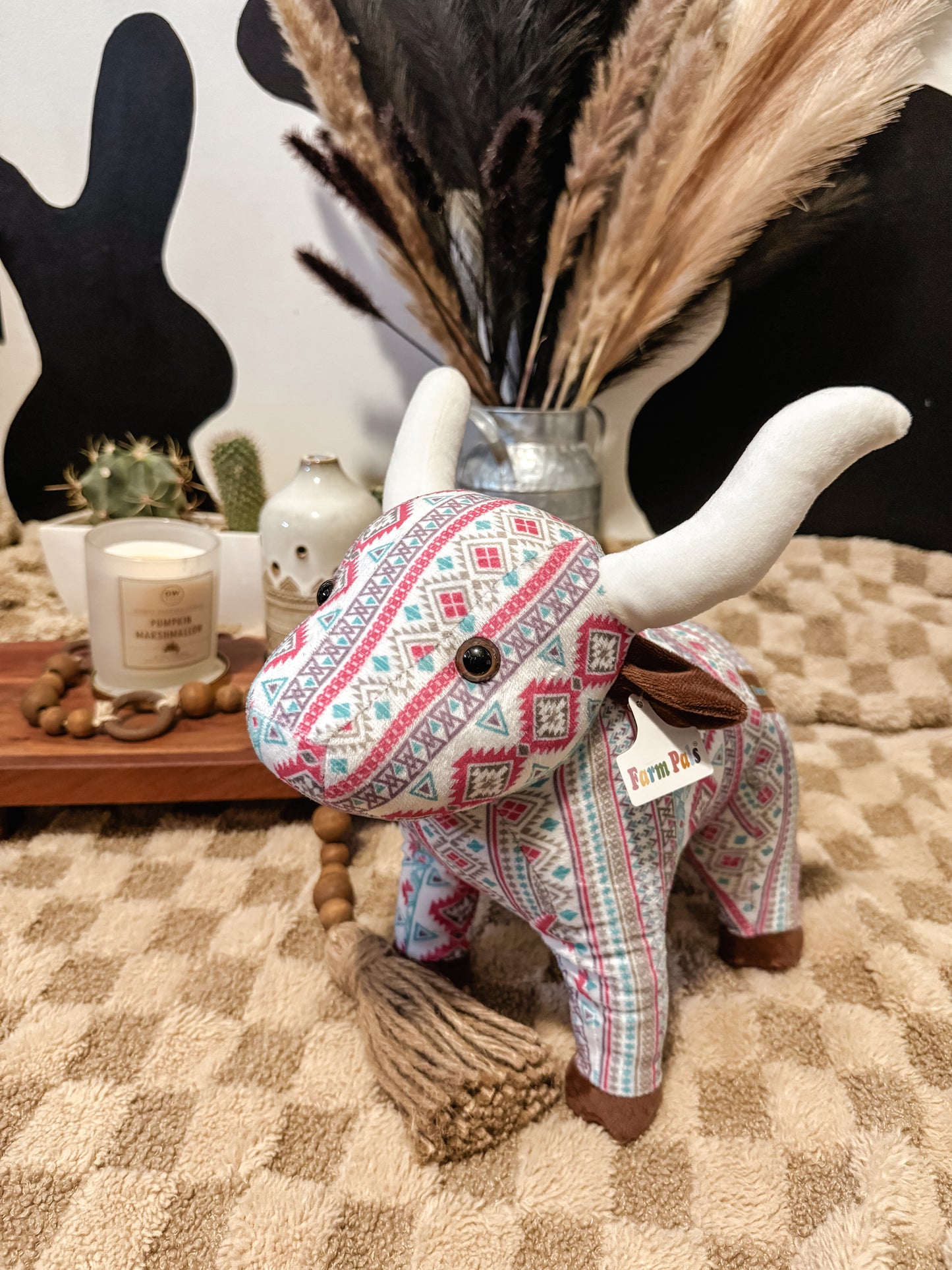 The Branded Roan - Pink & White Farm Pal