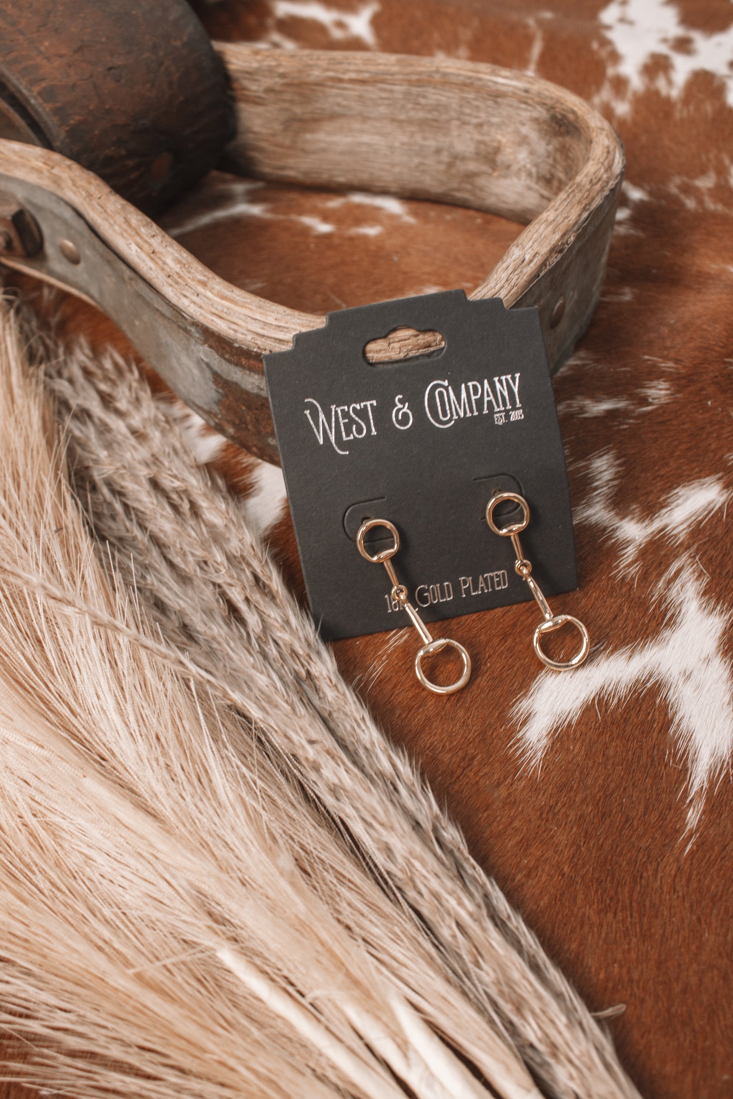 18k Gold Plated Snaffle Earrings