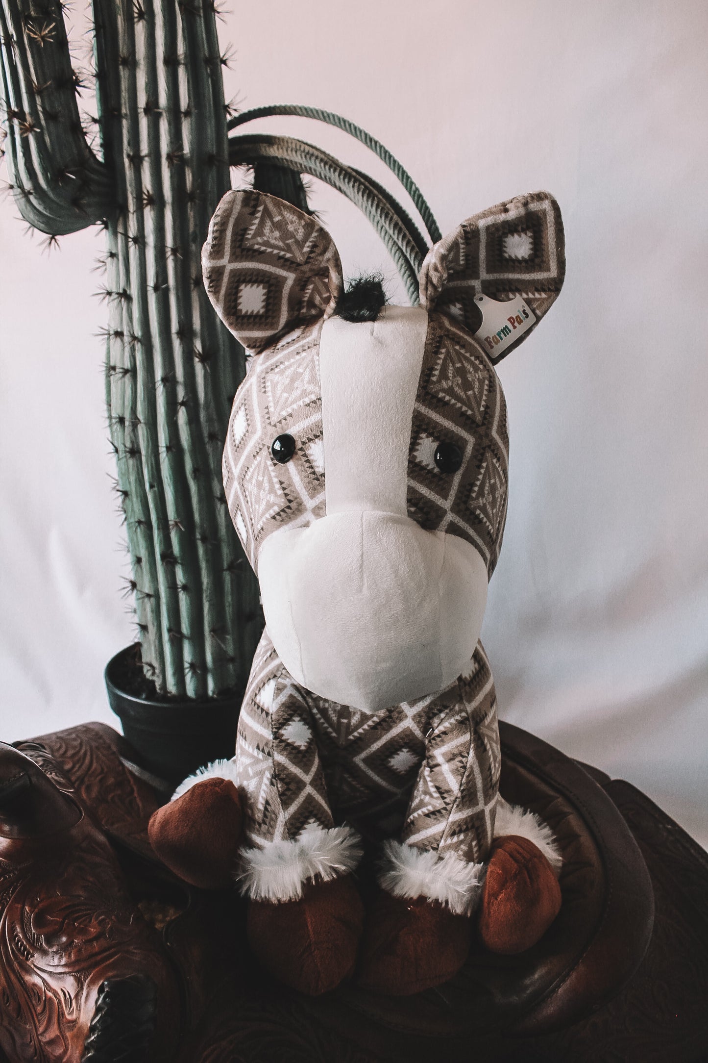 Tan & White Aztec Farm Pal