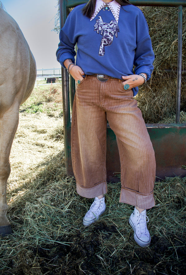 The Rust Pinstripe Pants