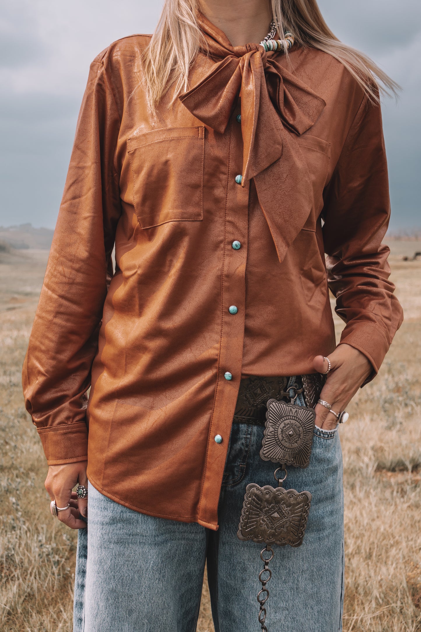 Leather Outlaw Top